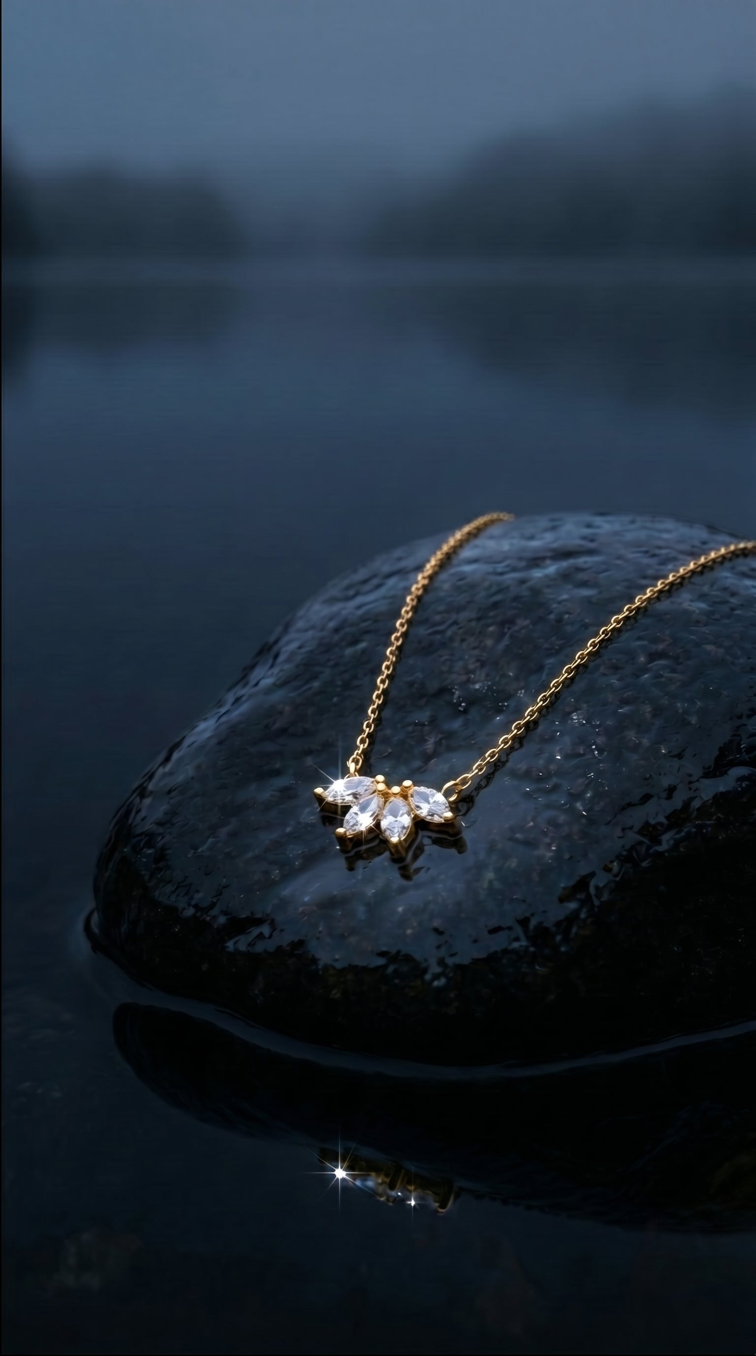 925 Sterling Silver Classic Gorgeous Marquise Zircon Golden Crown Necklace For Women Anniversary Party High Quality Fine Jewelry