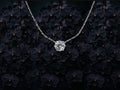 Stainless Steel Gold Plated Dainty Minimalist Zircon Charm Anti Tarnish Chain Round Clear Cz Stone Necklace for Women Jewelry